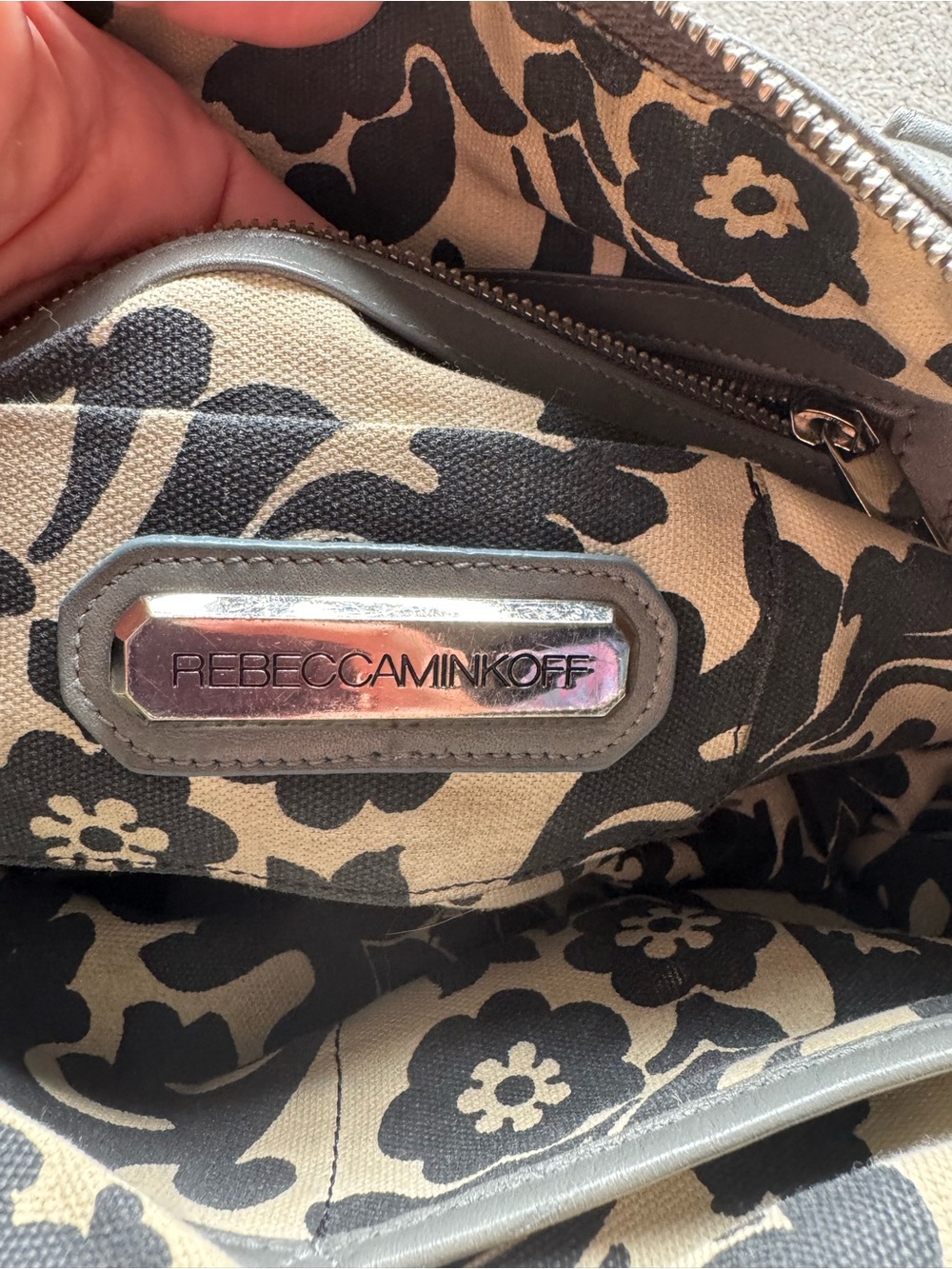 Rebecca Minkoff Gray Morning After Bag (MAB) Leather Satchel with Strap - Picture 6 of 10